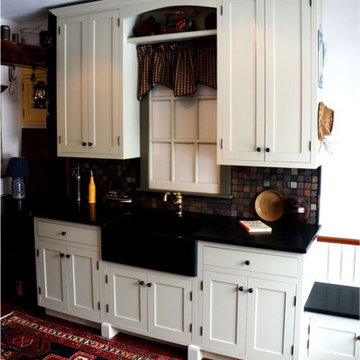 Painted mint green kitchen