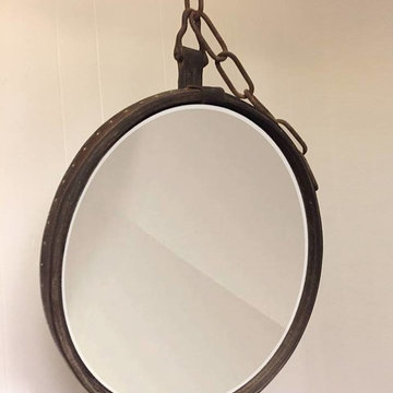 Trace & Heel Chain Leather Mirror