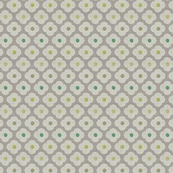 Daisy Pistachio Roman blind, curtain and cushion fabric - Roman Shades