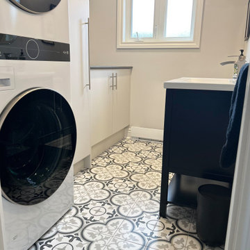 Blink of an eye to this efficient Laundry room