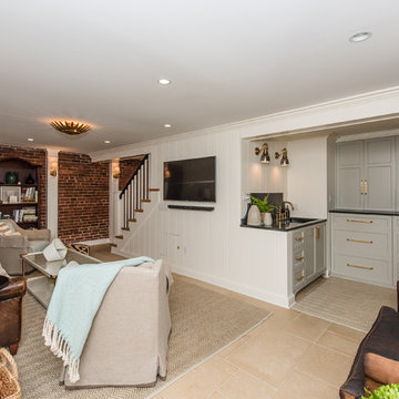 Bethesda, MD Rustic Transitional Basement Makeover