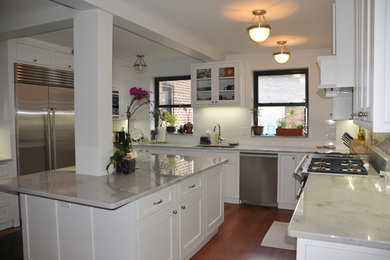 Example of a transitional kitchen design in Other