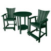 Phat Tommy Tall Bistro Table and Chairs Set, Outdoor Pub Table, Green