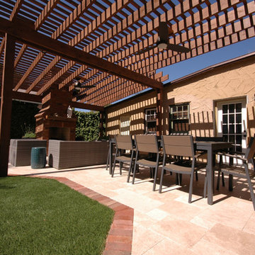 Pergola and Fire Rock