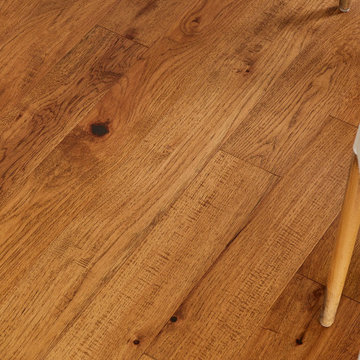 Colorful Living Room, Engineered Hickory Hardwood, Timeless Textures Hazelnut