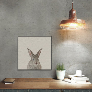 "Bunny Surprise" Floater Framed Painting Print on Canvas