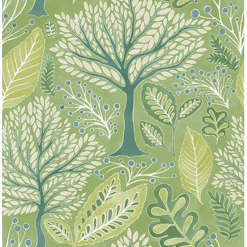Kiah Green Forest Wallpaper Sample