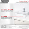 STYLISH 19" White Rectangular Ceramic Vessel Bathroom Sink