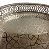 Marrakesh Tea Time Moroccan Style Engraved Silver Serving Tray Oval & Gift box