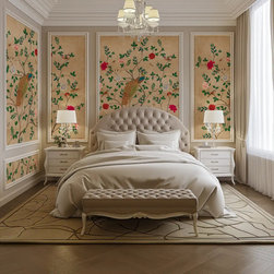 Pakhi Chinoiserie Design Wallpaper Customised - Wallpaper