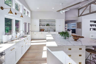 Example of a cottage kitchen design in New York