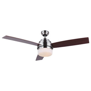 Canarm Carling 52 Ceiling Fan With Opal Glass Brushed Nickel