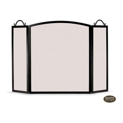 Traditional Arch 33 Inch High Screen in Black - Fireplace Accessories
