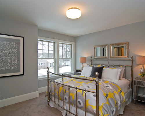 Best Yellow And Gray Bedroom Design Ideas & Remodel ...