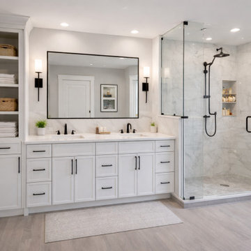 Nacreous Shaker Slim Dove White Gallery| Bathroom Projects
