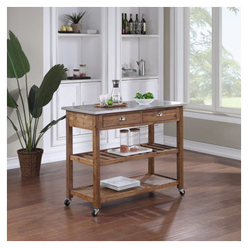 Sonoma Kitchen Cart, Barnwood Wire-Brush