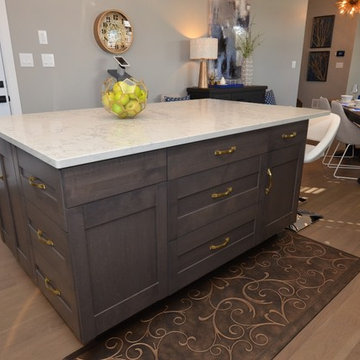 2017 Kinsmen Kitchen- two tone kitchen (blue and grey)