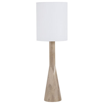 Modern Raw Oak Table Lamp