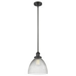 Innovations Lighting - 1-Light LED Seneca Falls Pendant, Matte Black - One of our largest and original collections, the Franklin Restoration is made up of a vast selection of heavy metal finishes and a large array of metal and glass shades that bring a touch of industrial into your home.