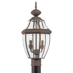 Generation Lighting Collection - Sea Gull Lighting 2-Light Outdoor Post Lantern, Bronze - Bulbs Included