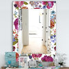 Designart Pink Blossom 47 Traditional Frameless Wall Mirror, 24x32