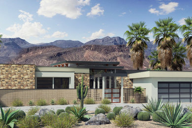 Inspiration for a large modern exterior home remodel in Los Angeles
