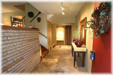 Inspiration for an eclectic entryway remodel in Columbus