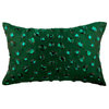 Green 12"x18" Pillow Cover, Silk, Abstarct, Emerald Beauty