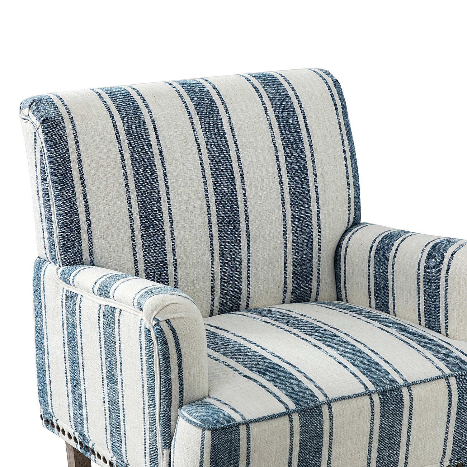 Comfy Living Room Armchair With Stripe Design French Country