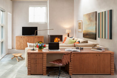 Design ideas for a contemporary living room in Albuquerque.