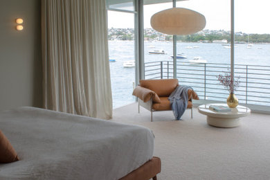 Photo of a modern bedroom in Sydney.