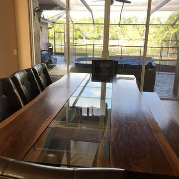 Live Edge Table, Live Edge Boardroom Table Live Edge Conference Table Black Waln