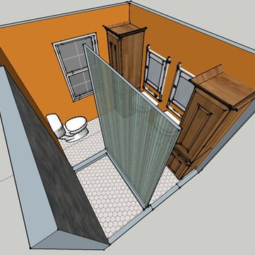 Retro small bathroom