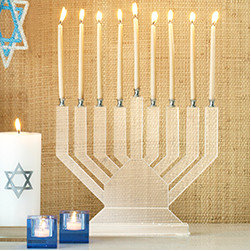 Crystal Menorah - New - Holiday Lighting