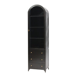 Shadow Box Industrial Metal Arch Display Cabinet - Display And Wall Shelves 