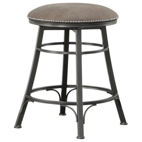 Bali Backless Swivel Bar Chair Grey, Counter Stool