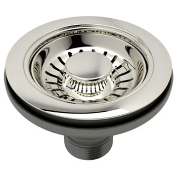 Rohl 738PN Basket Strainer With Pop-Up Controls and Basket, Polished Nickel