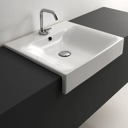 Cento 3546 Semi-Recessed 19.7" x 17.7" Bathroom Sink - Bathroom Sinks