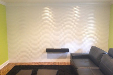 Inspiration for a modern family room remodel in Chicago
