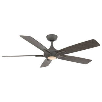 Mykonos 60" Indoor/Outdoor Smart Ceiling Fan, Graphite Weathered, 2700K Light