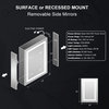 Recessed/Surface Mount LED Medicine Cabinet Mirror with Defogger, 24"x30" Left Hinge