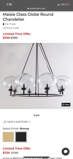 Maisie shop round chandelier