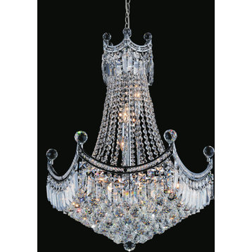 CWI LIGHTING 8421P24C 11 Light Down Chandelier with Chrome finish