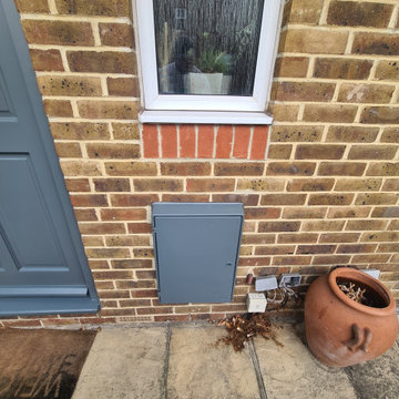 Grey front door and porch in Putney SW15