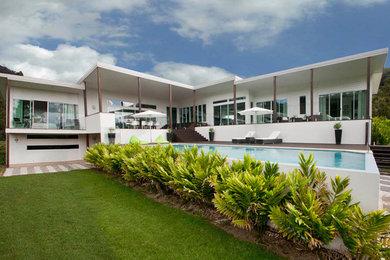This is an example of a contemporary exterior in Brisbane.