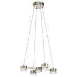 Elan Lighting - Elan Lighting 83706 Idril - 22.25 Inch 2 LED Wall - Idril is a low profile Sconce that makes an impactIdril 22.25 Inch 2 L Brushed Nickel Clear *UL Approved: YES Energy Star Qualified: n/a ADA Certified: n/a  *Number of Lights:   *Bulb Included:Yes *Bulb Type:LED *Finish Type:Brushed Nickel