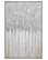 Tall 62" Birch Tree Forest White Gray Wall Art, Painting Oversize Silver Frame