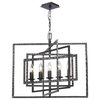 Crystorama 336-RS 5 Light Chandelier in Raw Steel