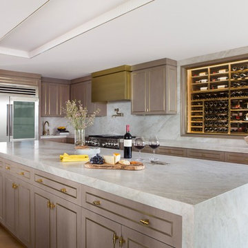 West Los Angeles Custom Wine Cellar Metal Bronze Racking and Custom Shelving