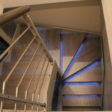 escalier limons métal